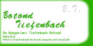 botond tiefenbach business card